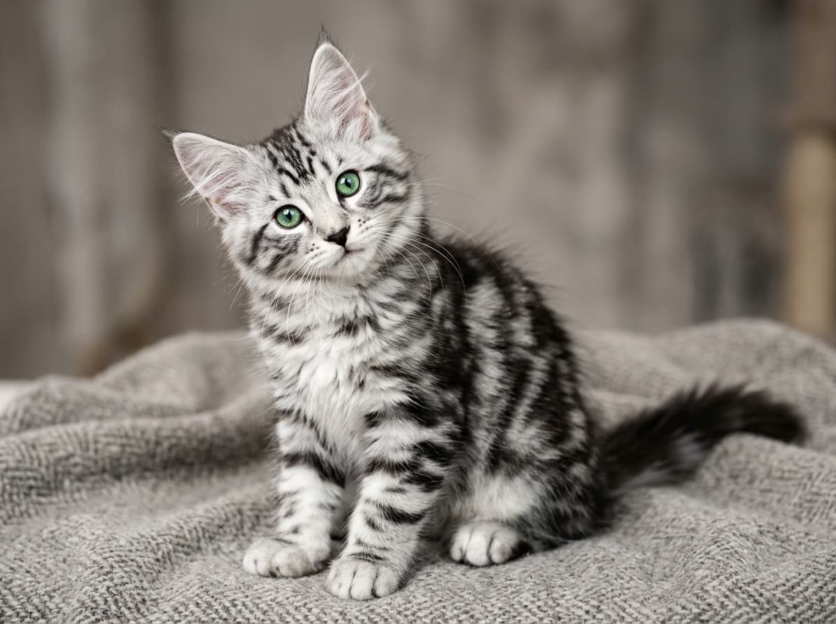 Luna - Silver Classic Tabby Maine Coon kitten